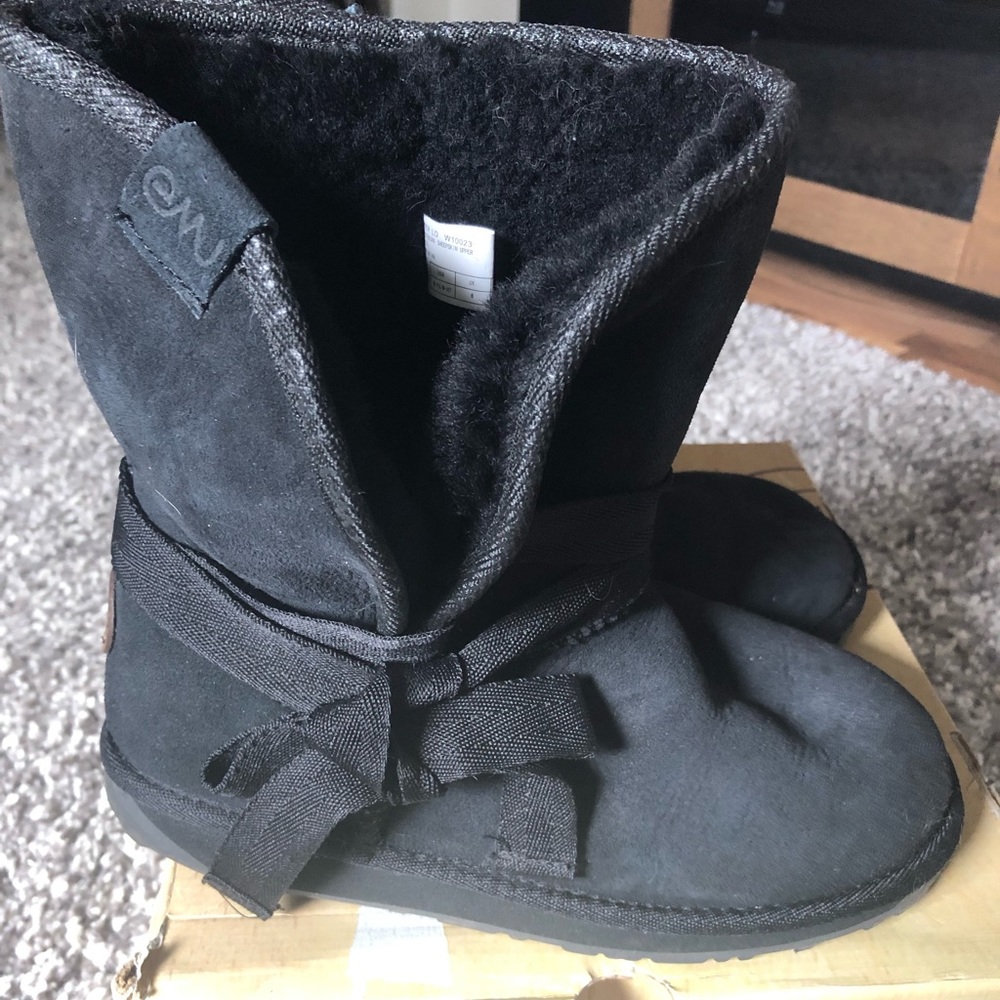Emu suede boots